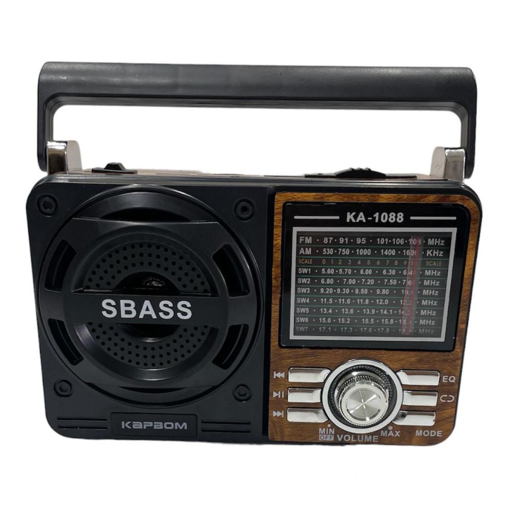 Rádio Portátil Relógio Recarregável Am/fm Bluetooth Lanterna