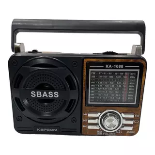 Rádio Portátil Relógio Recarregável Am/fm Bluetooth Lanterna