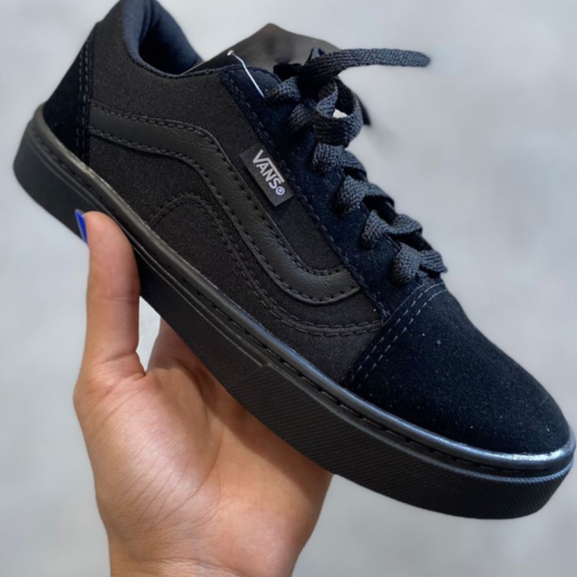 Tênis Vans Old Skool infantil preto e branco