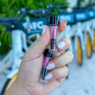 Kit 10 Mini Frasco Tubete Escovinha de Sobrancelhas Escovinhas de Cílios Tubo para Rímel e Extensão