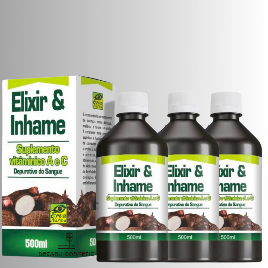 3 UN Elixir de Inhame Depurativo do Sangue 500ml Shopee Brasil