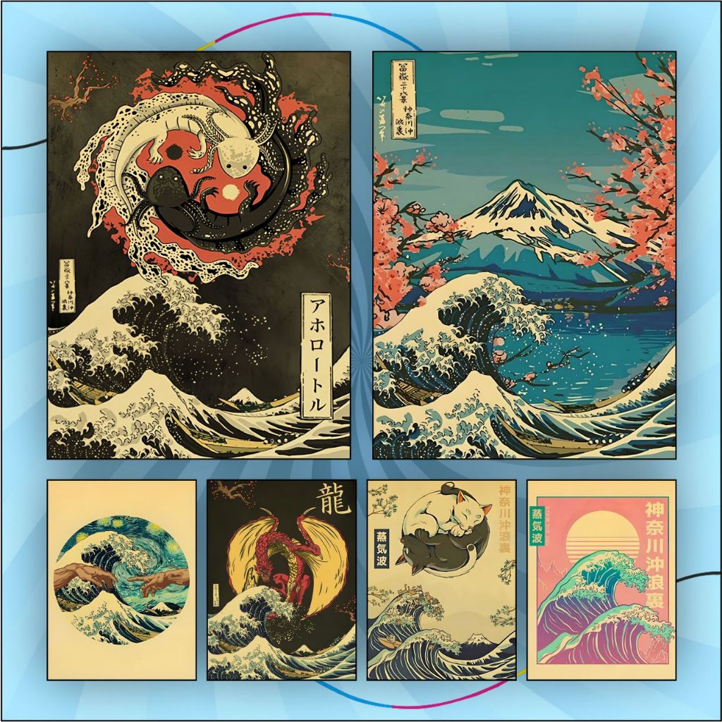 Quadro decorativo Japão Estilo Japonês oriental Antigo Parede Arte Pintura Placa Bar Decoração