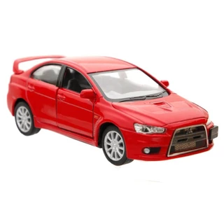 Miniatura Lancer Evolution X 2008 Kinsmart 1/36 Metal e Fricção Vermelho