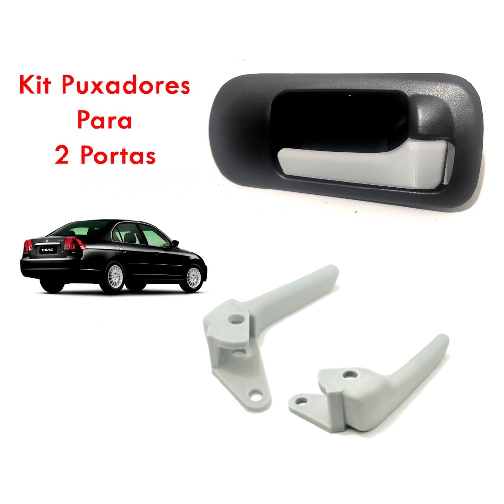 Puxador Civic 6º e 7º geração 2001 até 2006 - Kit com o PAR