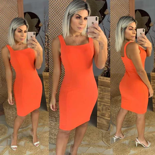 Vestido Curto Moderno Casual NOVO Promoção! Malha Canelada Tam. P.M.G e GG