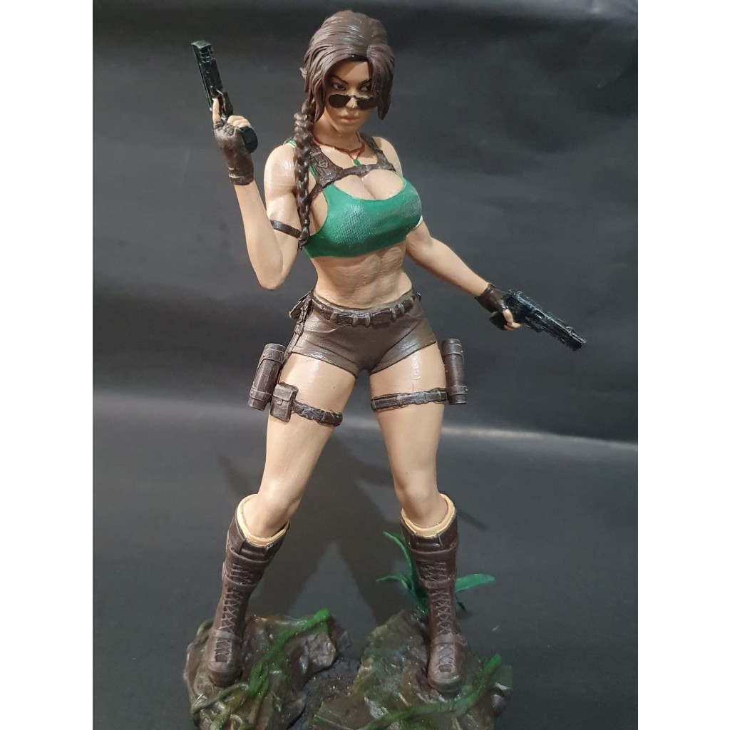 Action Figure Lara Croft Tomb Raider 3 Classic Colecionável em Resina 1/8