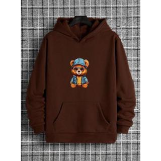 Moletom Canguru Com Capuz Masculino e Feminino Algodão Urso