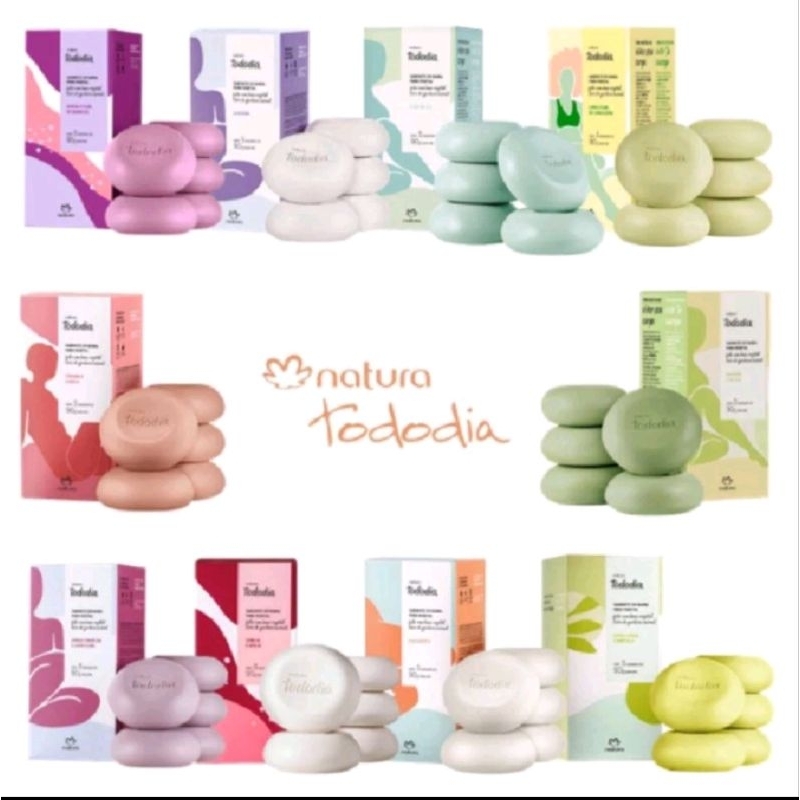 Caixa de Sabonete Natura Tododia e Avon Fragrâncias Variadas
