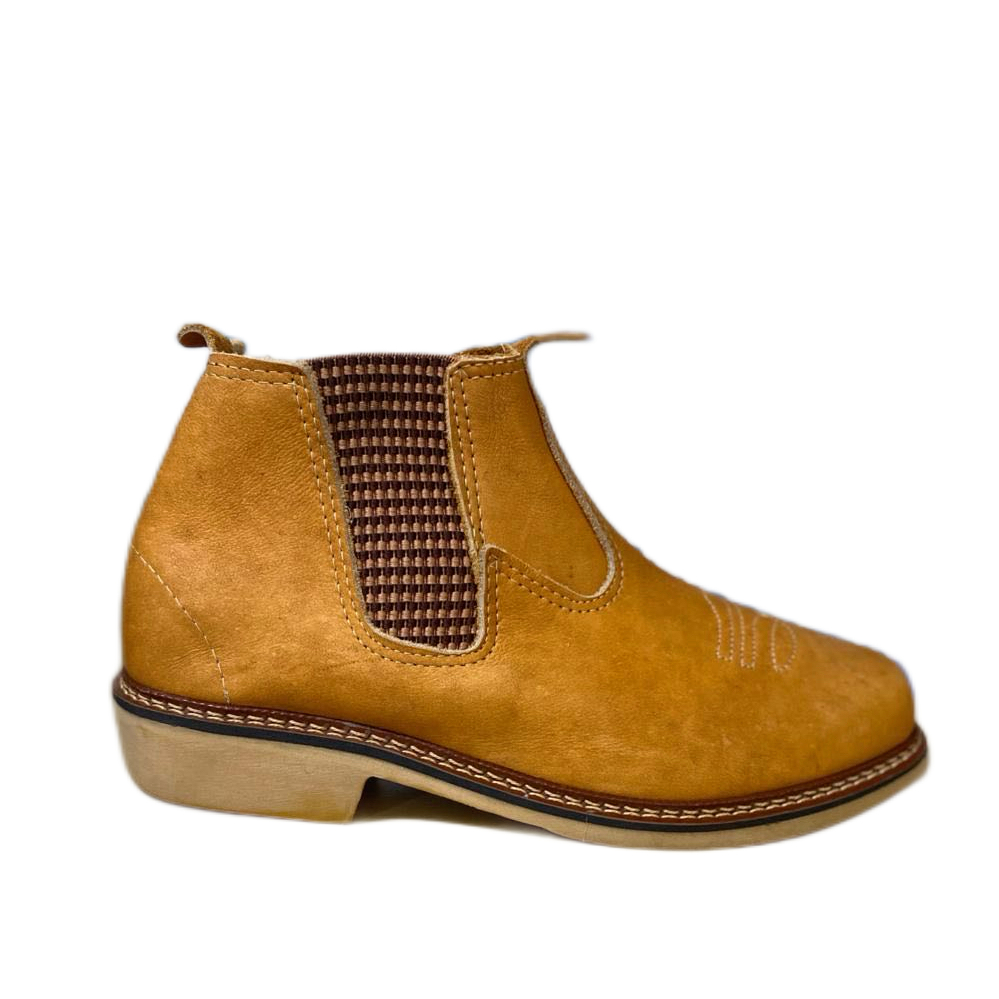 Bota Botina Rodeio Pioneira Couro Legitimo Masculina