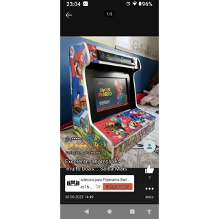 Gabinete Fliperama Arcade Retrô + HD Batocera 80gb +30 Sistema Jogos Clássicos
