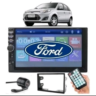 Central Multimídia Mp5 2din Ford Fiesta Espelhamento Bluetooth + moldura + câmera de ré