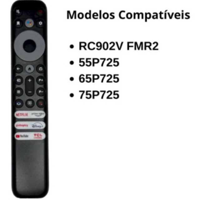 Remplacement TV Télécommande pour TCL RC902V FMR1 FMR4576 50P725G
