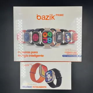 2024 Novo Bazike Smartwatch W53 Pro Max Relogio com 7 Pulseiras