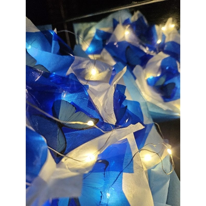 Mini Buquê de borboletas com led