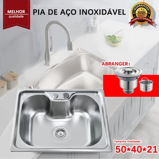 Cuba Cozinha Gourmet Aço Inox Simples com Acessórios Slots