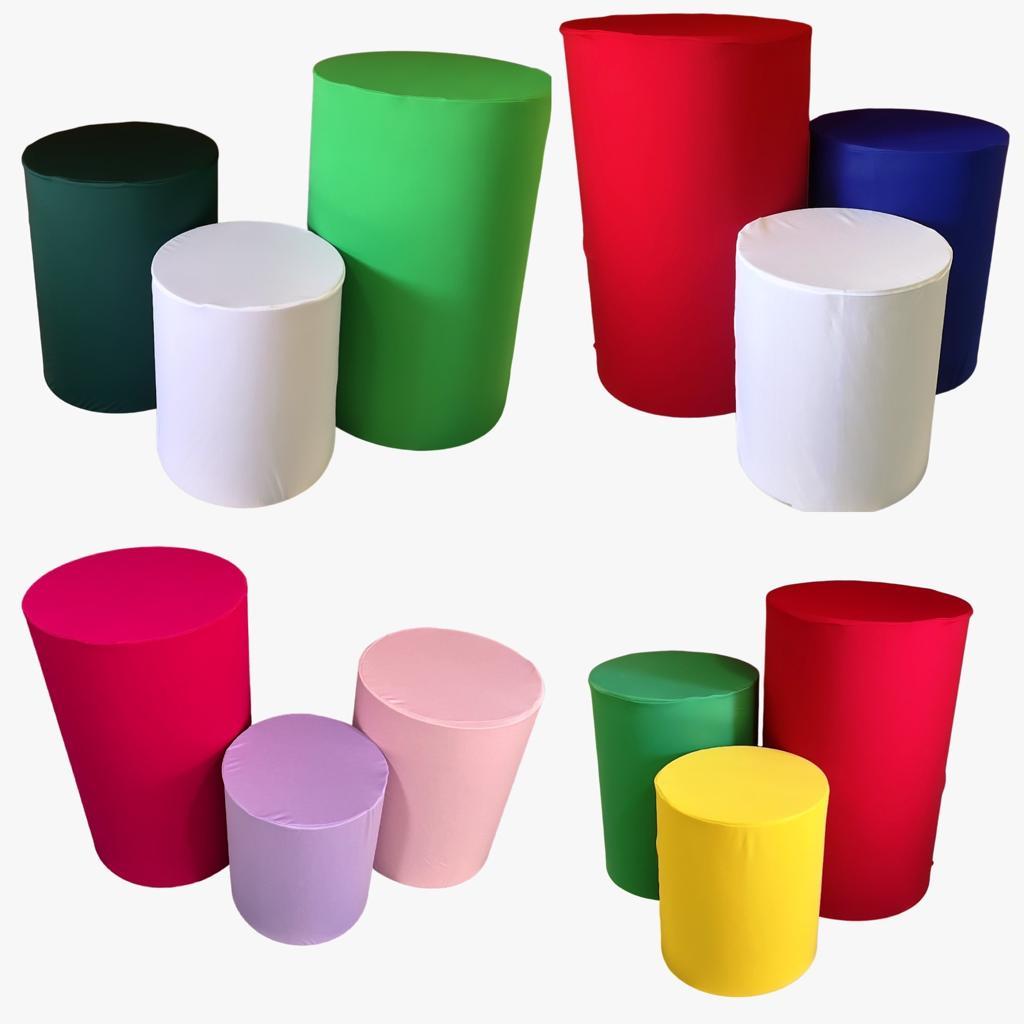 Kit Capa Trio de Cilindro Decoração Festa Veste Facil - Várias Cores - ESCOLHA COMO QUISER !!