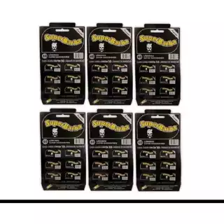 kit 6Lâmina De Barbear Super Barba preta