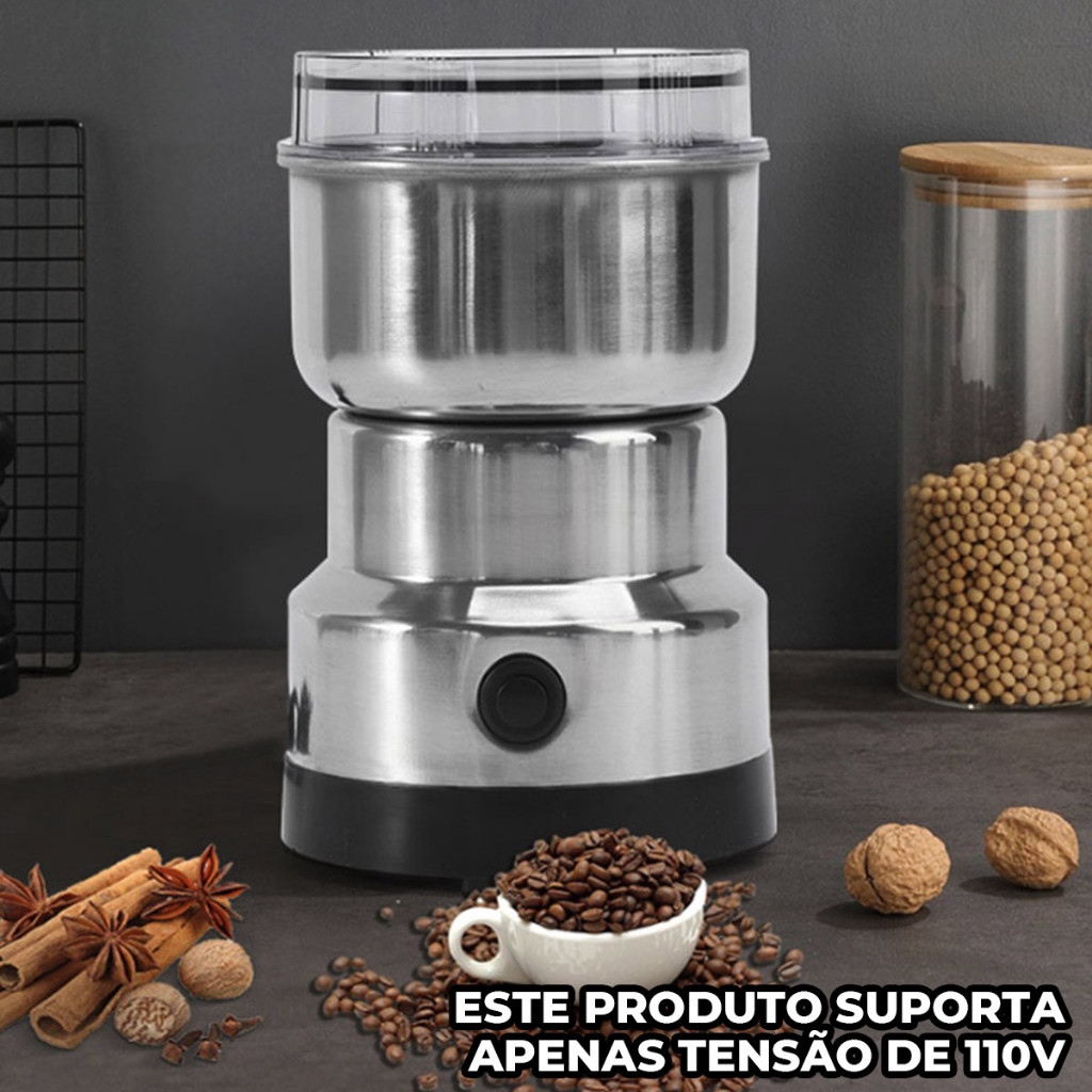 Moedor De Grãos E Café Elétrico Em Aço 110V