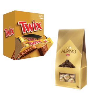 ちょこち Chocolate Twix Original 18 Unidades de 40g em Promoção na