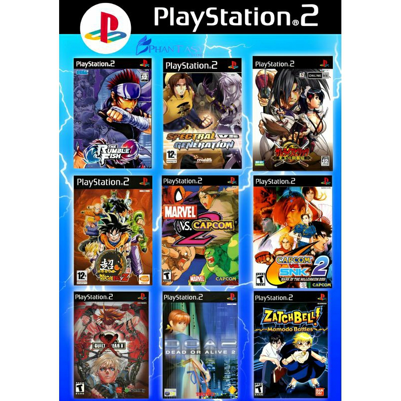 Pack 9 Jogos de Luta em 1 para PlayStation 2 PS2 desbloqueado