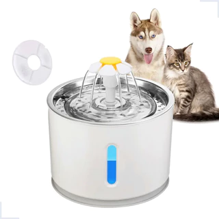 Bebedouro Fonte De Água Pet 2,4L Automático Com Filtro para Cães e Gatos