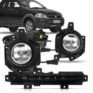 Kit farol de Milha Strada Working 2016 2017 2018 2019 2020 botão original com suporte integrado