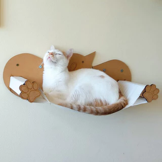 Caminha Gatos Suspensa Mdf Rede para Gatos e Suporte Porta Chaves Gato Pequeno Caminha para Gato