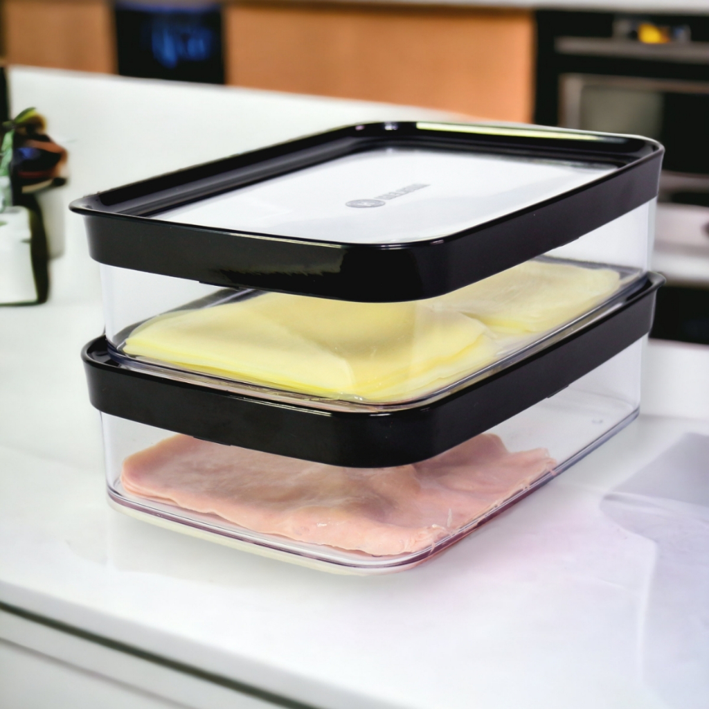 Kit 2 Potes Herméticos Para Frios Empilháveis com Tampa | Shopee Brasil