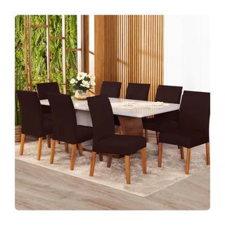 Kit 12 Capas Para Cadeiras Jantar Em Malha Várias Cores em Oferta na Shopee