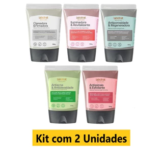 Kit Com 2 Unidades Máscara Facial de Argila Labotrat 130g