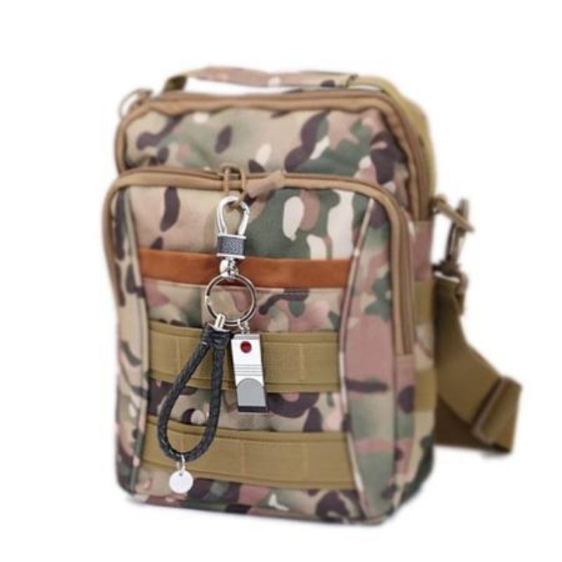 Bolsa Transversal de Ombro Camuflada Bag Tiracolo Lona Tatica Militar