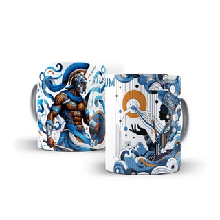 Caneca Ogum Porcelana - Umbanda Candomblé
