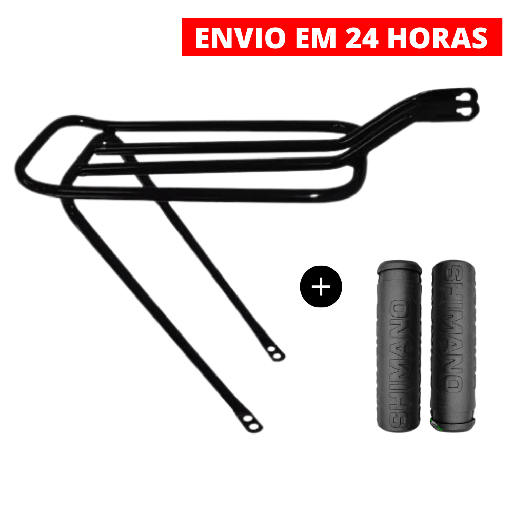 Garupa De Bike Ferro Tipo Bh Tubão Articulado Reto Para Aro 20 24 e 26 ...