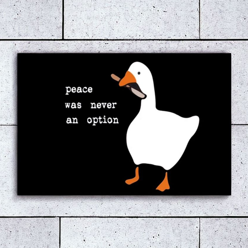 Tapete capacho para porta de entrada - Peace was never an option
