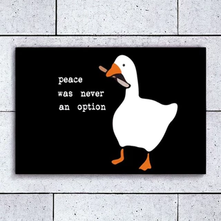 Tapete capacho para porta de entrada - Peace was never an option