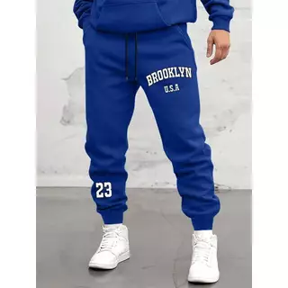 Calça Moletom Qualidade Linha Premium Estampado Azul