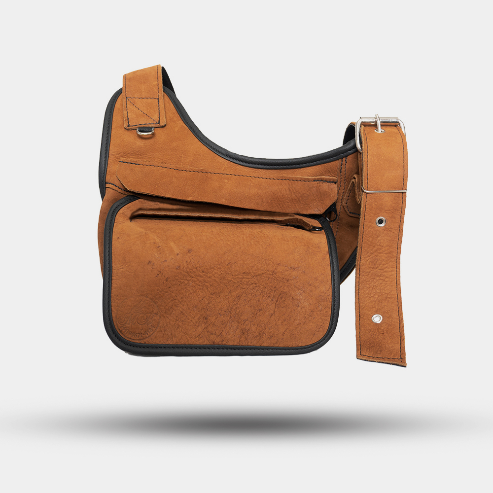 Pochete Tiracolo em Couro MB para soldador, encanador, caldeireiro, trabalho e resistência.