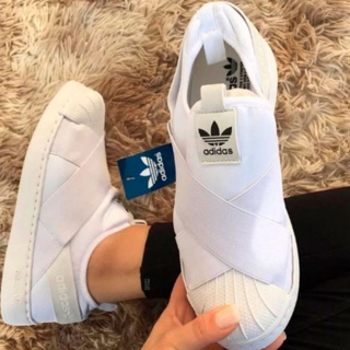 Adidas de hot sale elastico branco