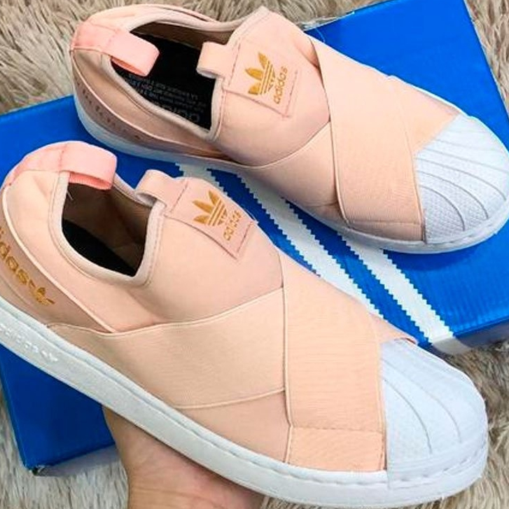 Adidas superstar best sale slip on Rose