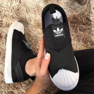 Tênis adidas hot sale elástico preto