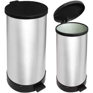 Cesto de Lixo C/Pedal Decorativo Para Escritorio Comércio Cozinha Banheiro 30 Litros