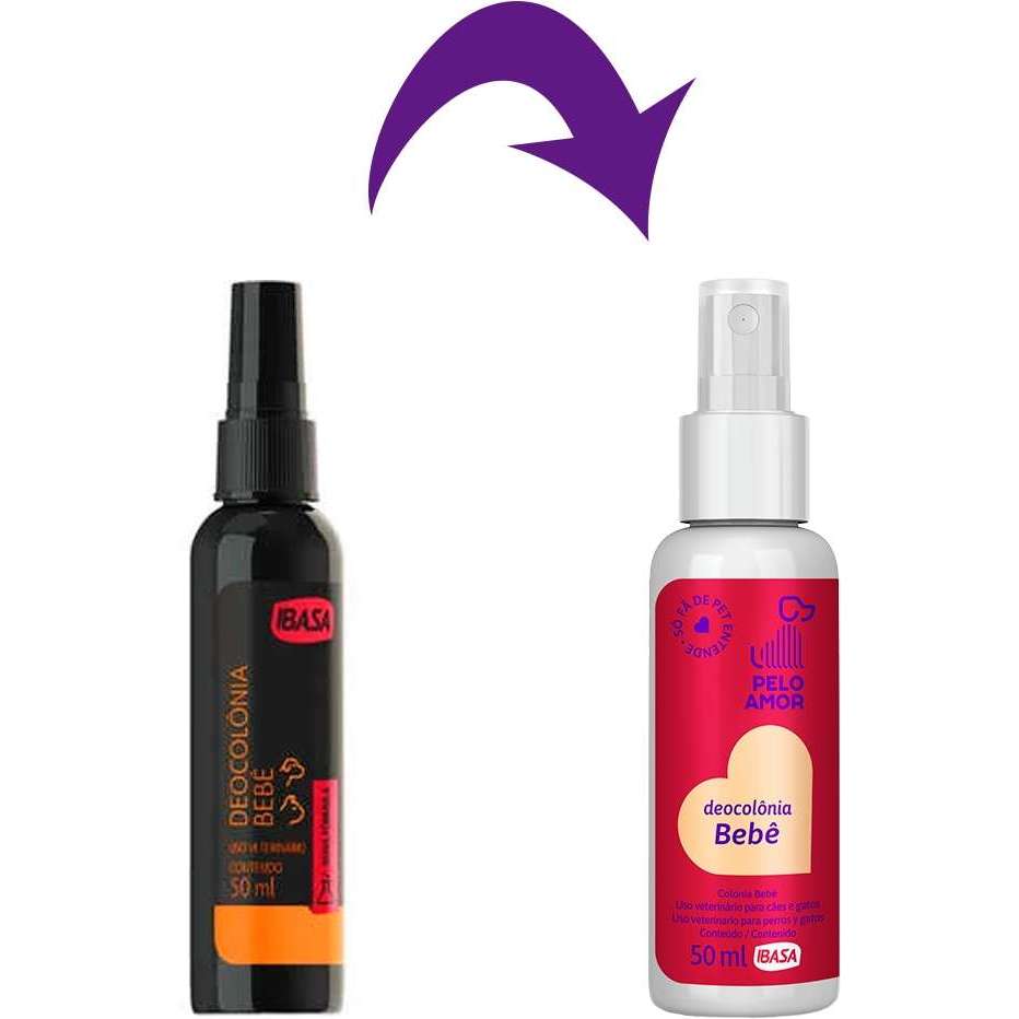 Deocolônia Bebê Ibasa 50ml para pets | Shopee Brasil