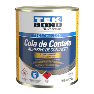 Adesivo Cola de Contato - Cola Tekbond 0.750gr - Perfeito para Madeira, Metal, Couro e Mais