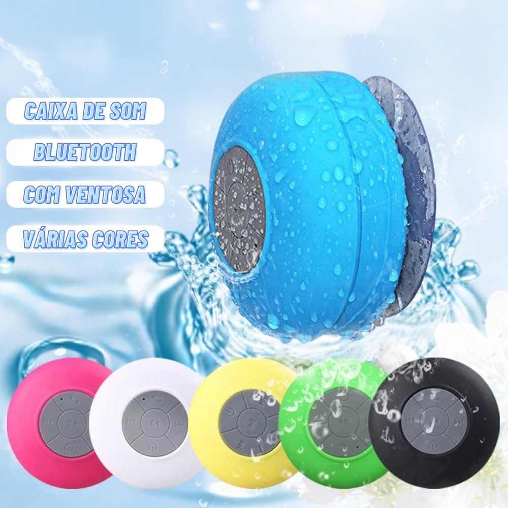 Mini Caixa de Som Prova D Agua para banho Caixinha Banheiro Bluetooth ...