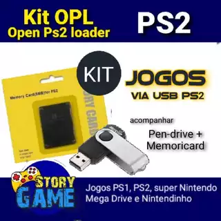 Kit Opl Ps2 Pen Drive + Memory Card OPL