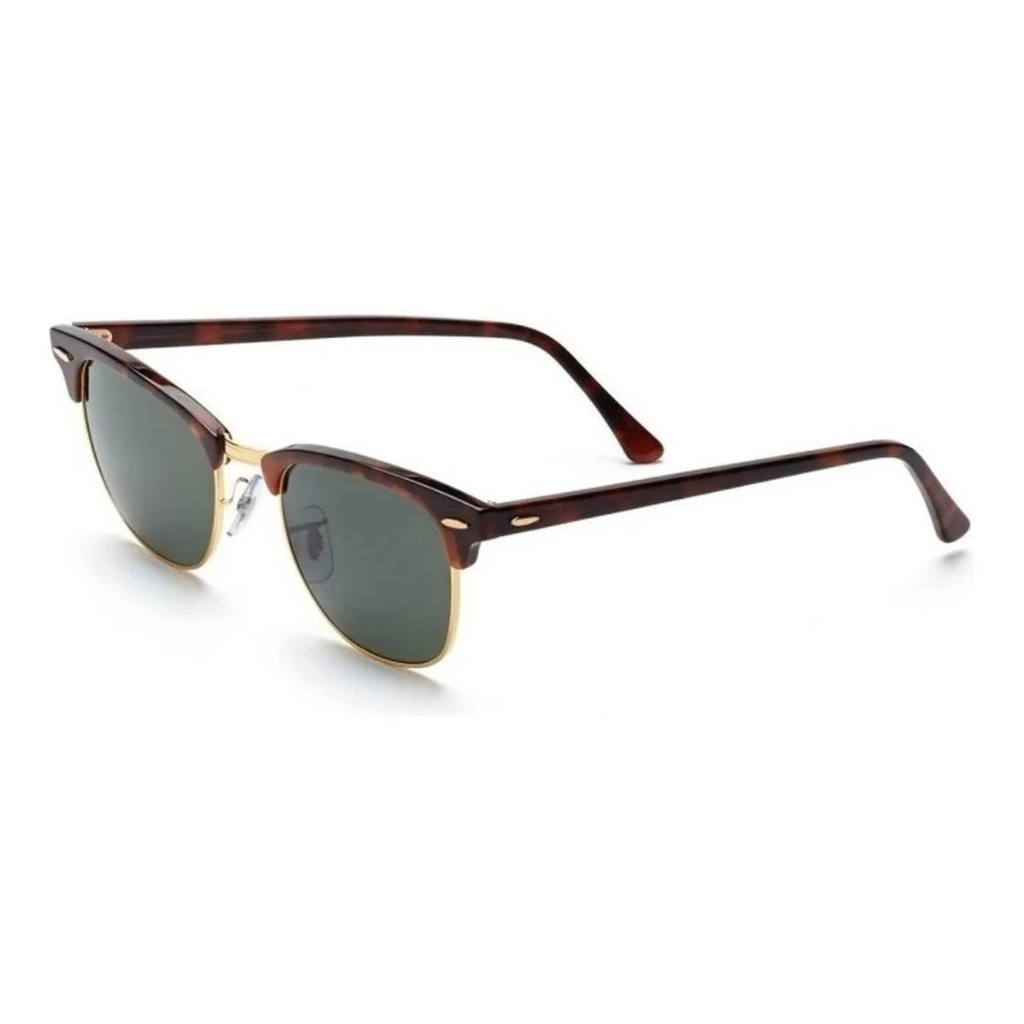 Oculos de Sol Clubmaster Tartaruga Verde G15 Unissex Proteção Uv