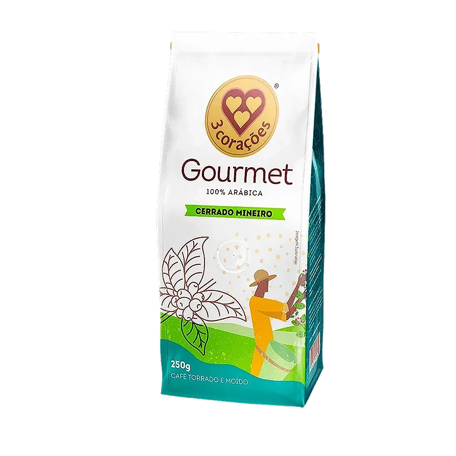 Café 3 Corações Gourmet 100% Cerrado Mineiro 250g