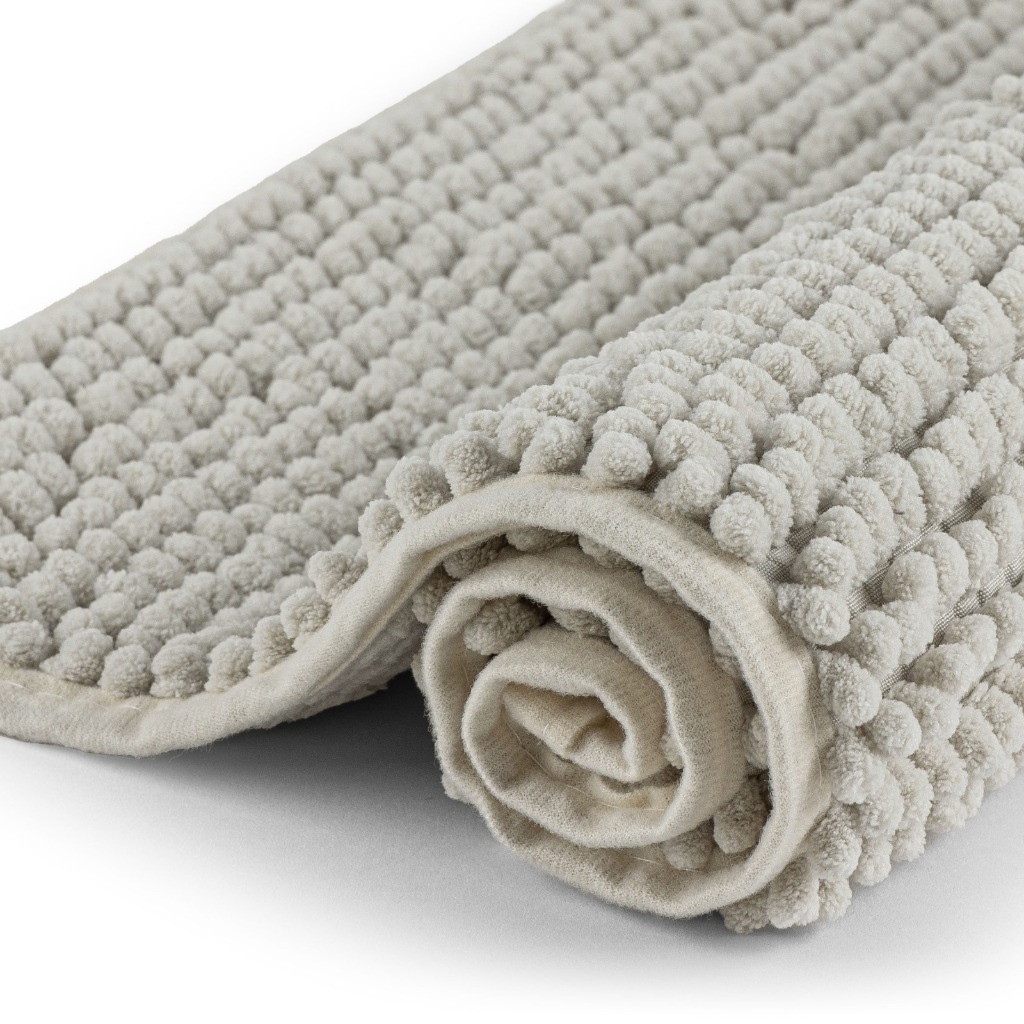 Kit 02 Tapetes Banheiro Antiderrapante Bolinha Popcorn Macio em Microfibra 38x58 Linha Home