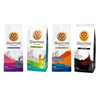 Kit 4 Cafés 3 Corações Gourmet 100% Arábica De Coar Dark Roast + Cerrado Mineiro + Sul de Minas + Mogiana 250g Cada