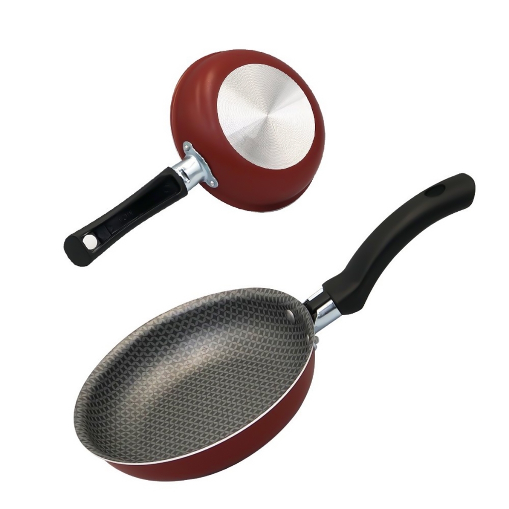 Frigideira Fritar Ovo Antiaderente Sem Oleo Alegrete 14Cm Vermelho